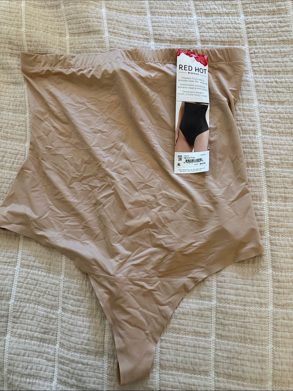 SPANX Red Hot High-Waist Shaping Thong - Nude